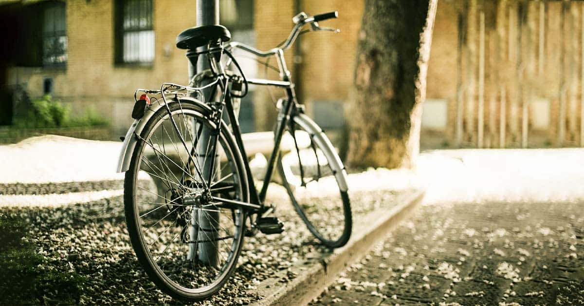 Vintage Bicycle Parked Outdoors.jpg Wallpaper