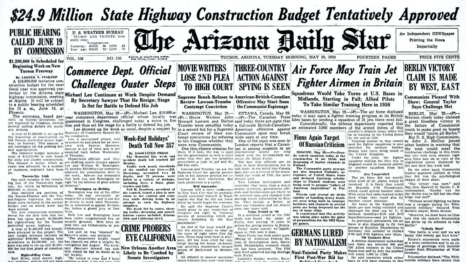 Vintage Black And White Newspaper On A Wooden Table Wallpaper