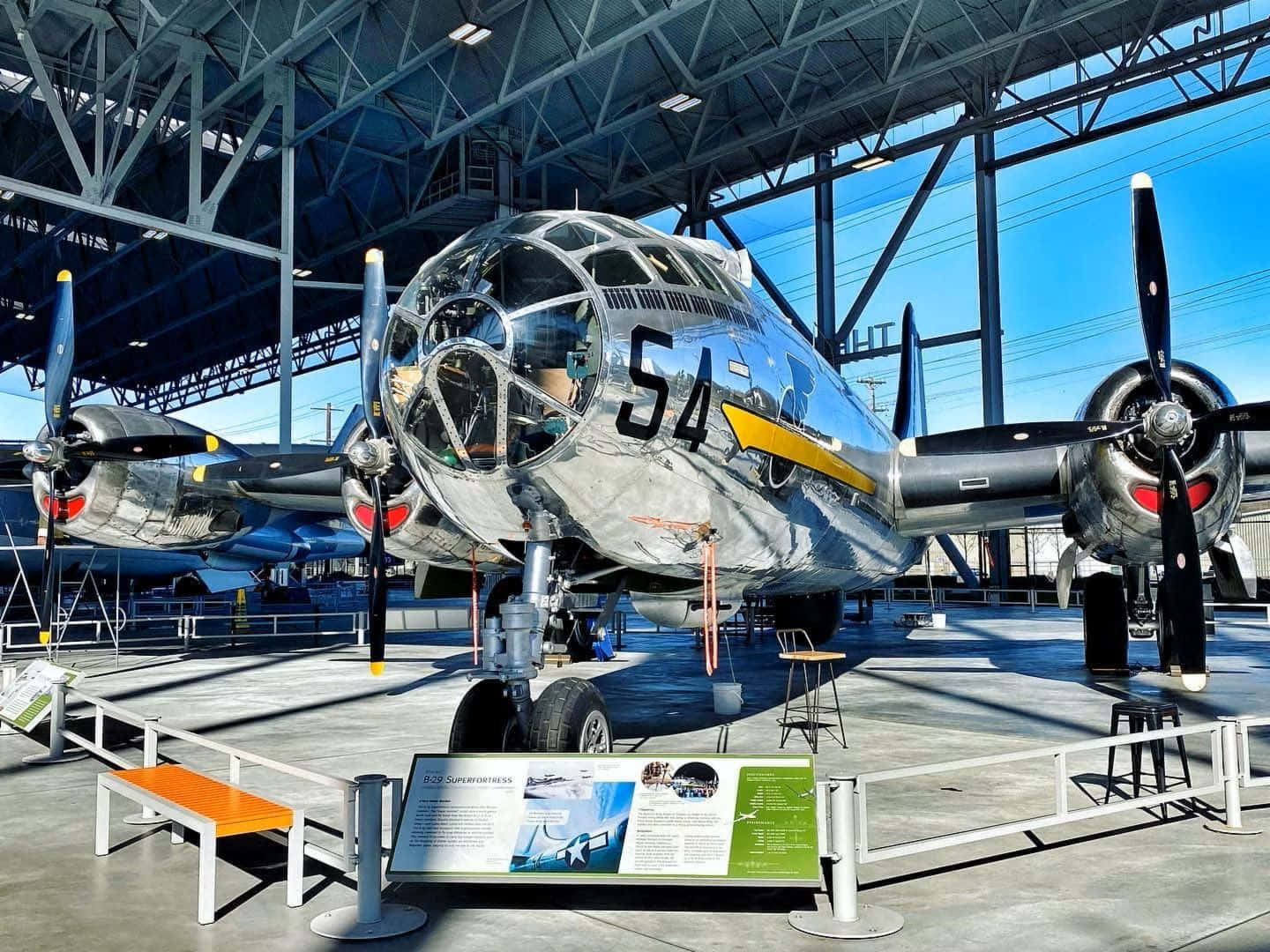 Vintage Bomber Exhibitat Museumof Flight Wallpaper