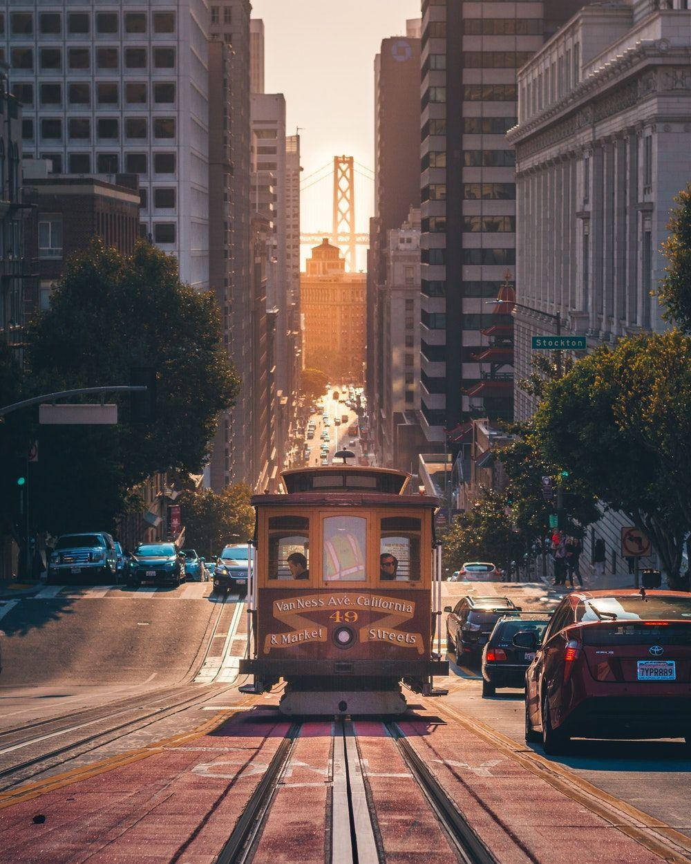 Vintage Cable Car San Francisco Iphone Wallpaper