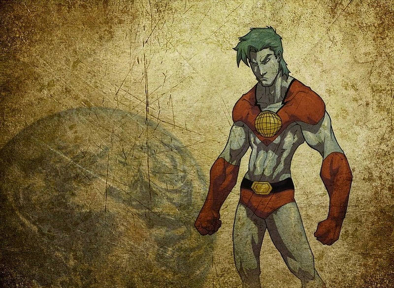 Vintage Captain Planet Art Wallpaper