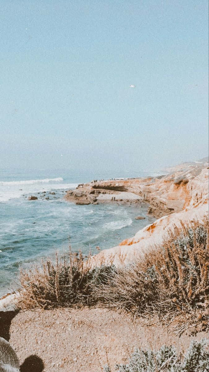 Vintage Coastal Cliffs Aesthetic.jpg Wallpaper