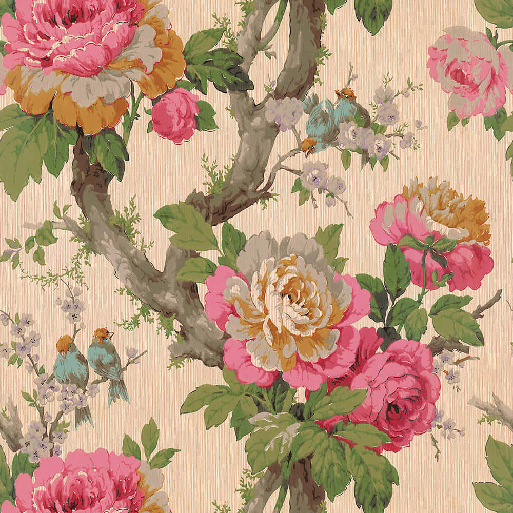 Vintage Floral Pattern1920s Wallpaper