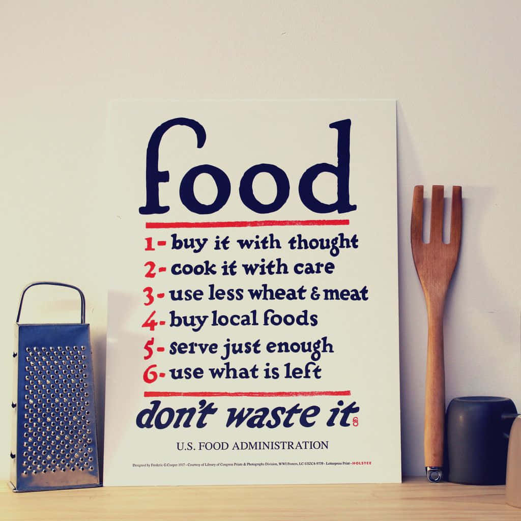 Vintage Food Conservation Poster Wallpaper