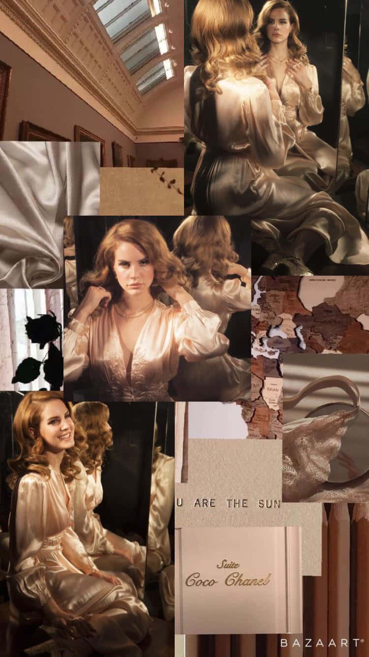 Vintage Glamour Collage_ Lana Del Rey Aesthetic Wallpaper