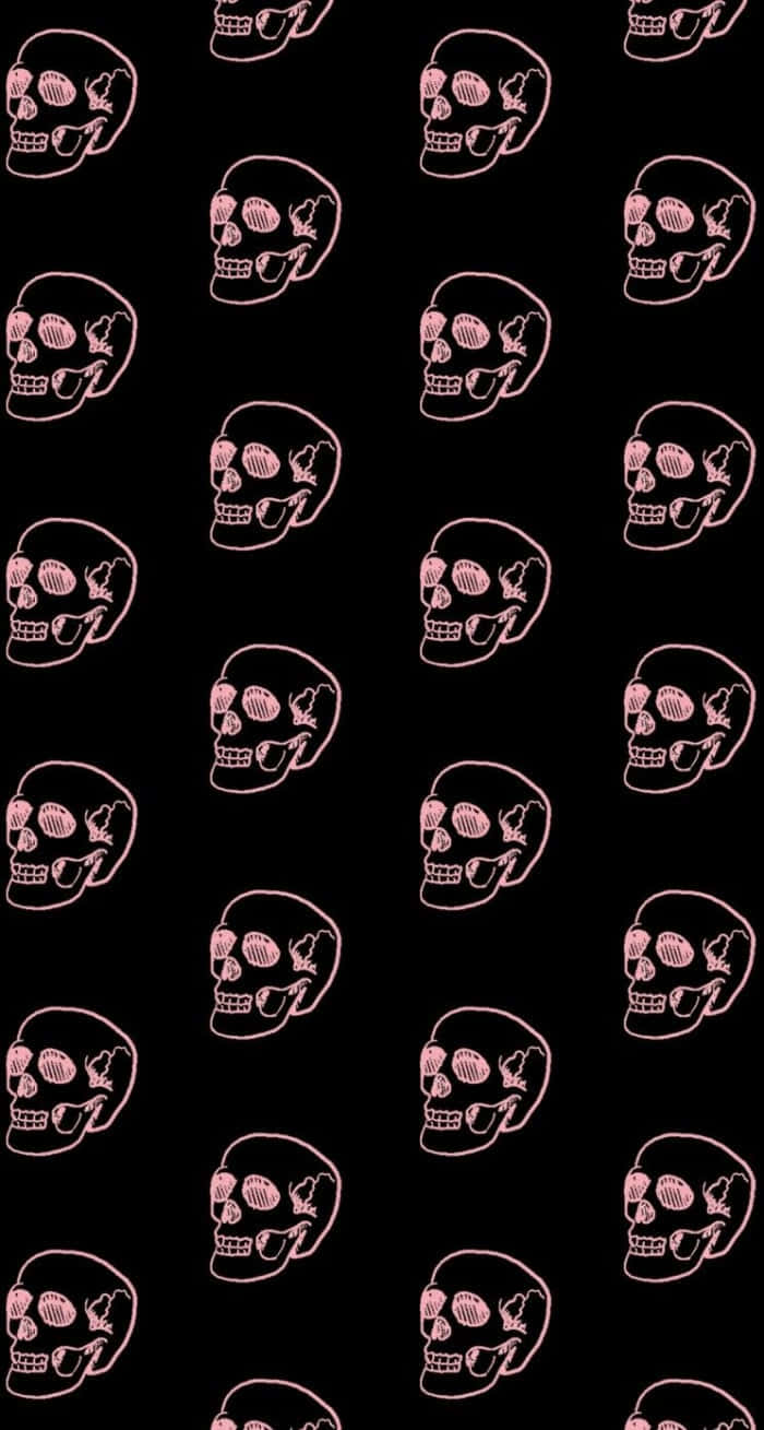 Vintage Goth Skull Pattern Wallpaper Wallpaper