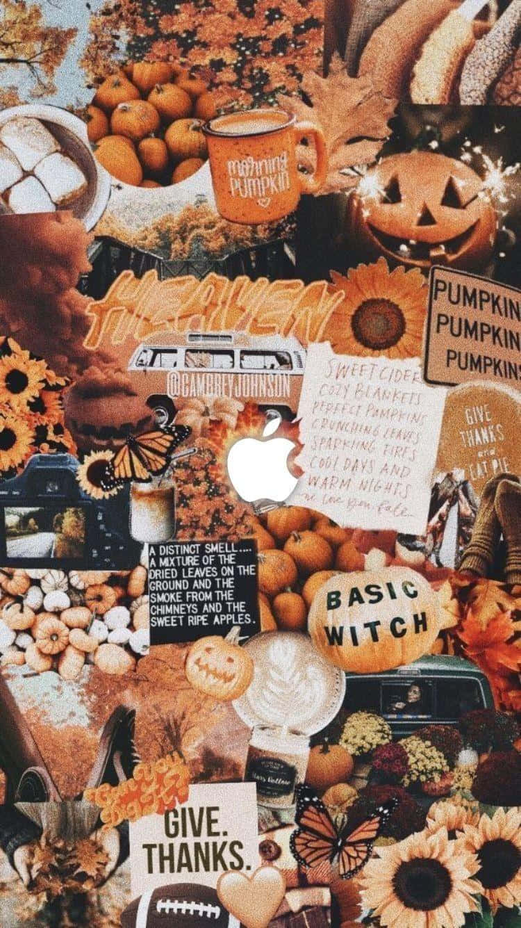 Vintage Halloween Collage Aesthetic Wallpaper