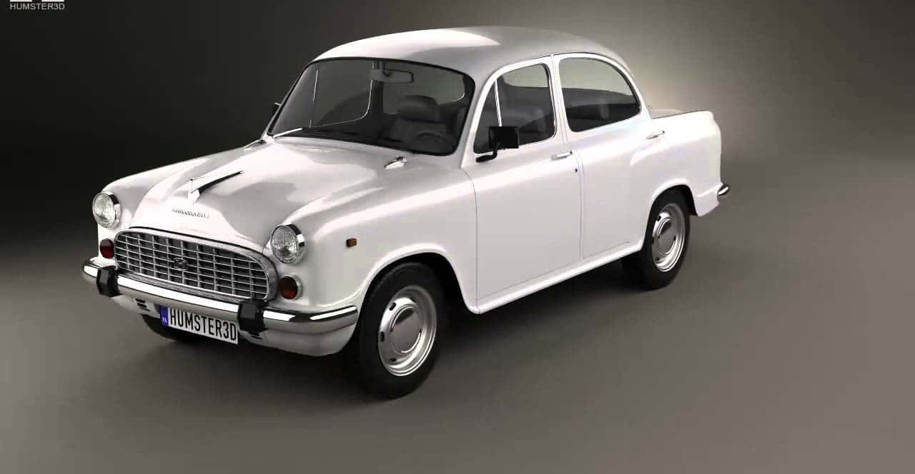 Vintage Hindustan Motors Ambassador On The Road Wallpaper