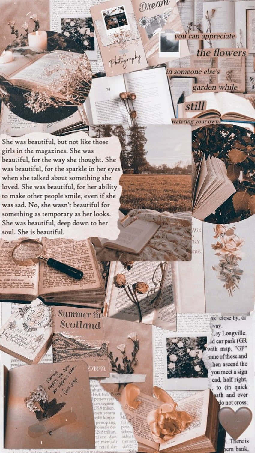 Vintage Inspired Collage Aesthetic Wallpaper