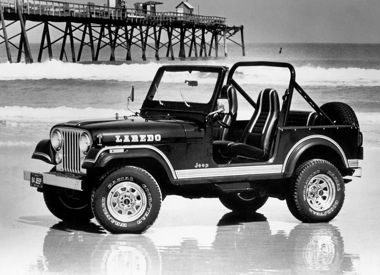 Vintage Jeep Cj Off-roading Adventure Wallpaper