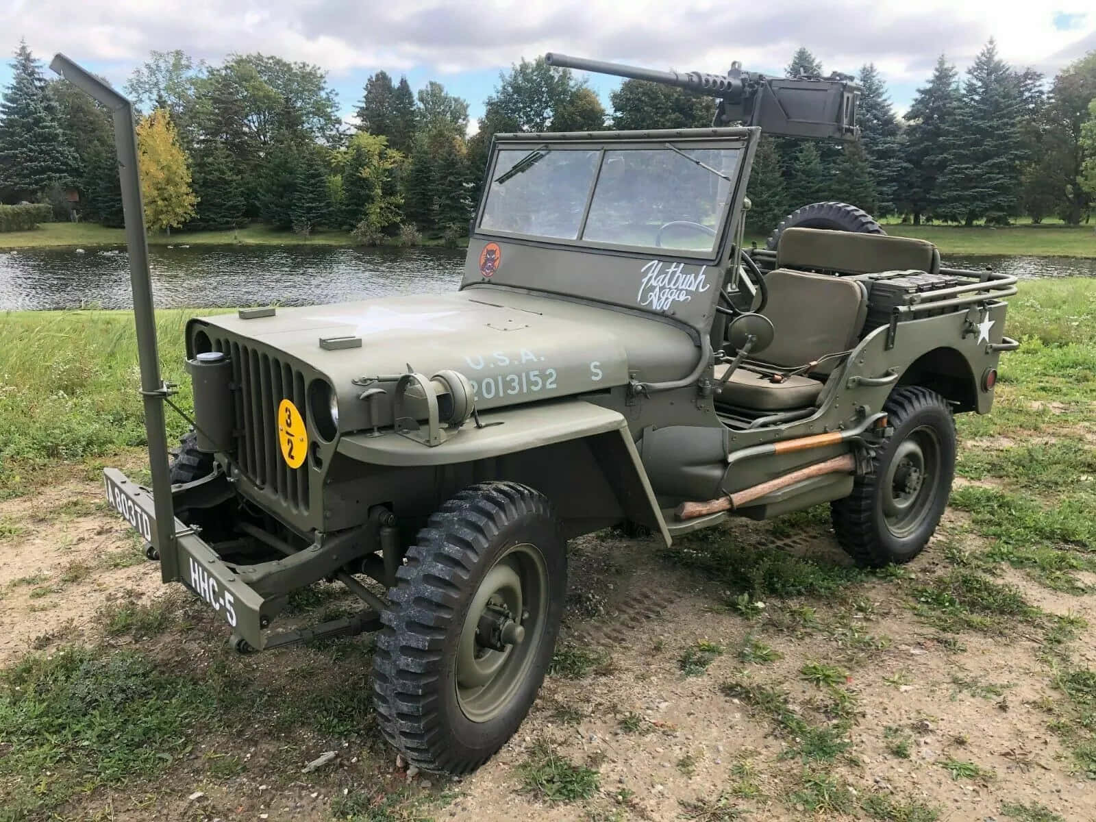 Vintage Jeep Willys In The Wilderness Wallpaper