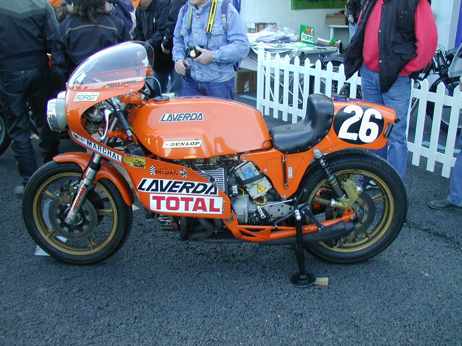 Vintage Laverda Racing Motorcycle Number26 Wallpaper