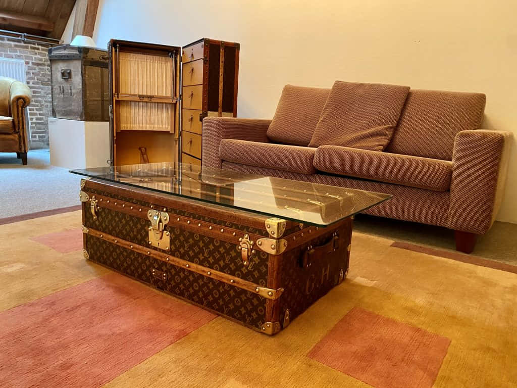 Vintage Luggage Coffee Table Wallpaper