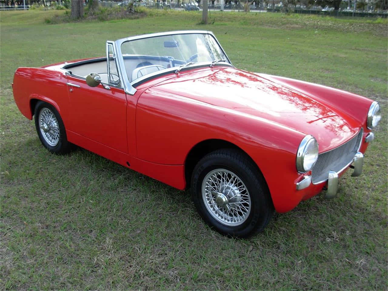 Vintage Mg Midget In Pristine Condition Wallpaper