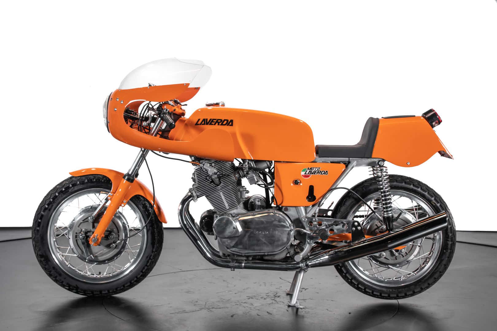 Vintage Orange Laverda Motorcycle Wallpaper