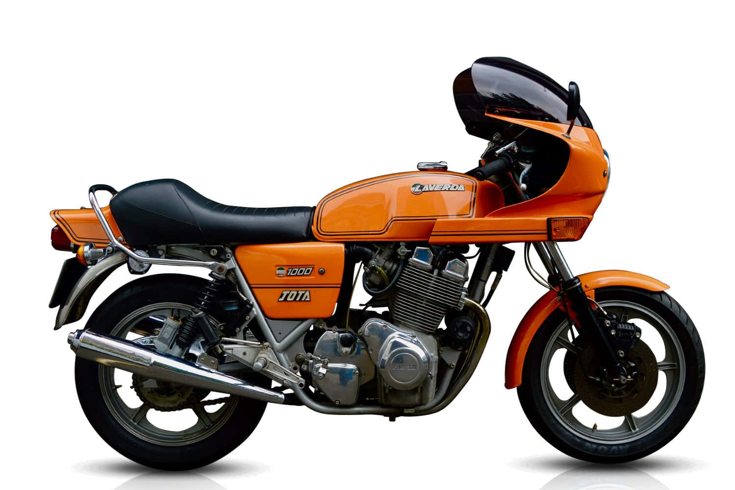 Vintage Orange Laverda1000 Jota Motorcycle Wallpaper