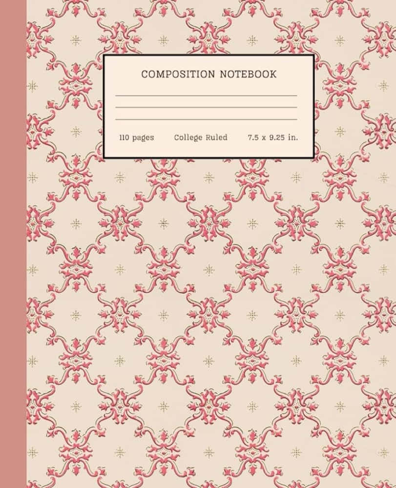 Vintage Pattern Composition Notebook Cover Wallpaper