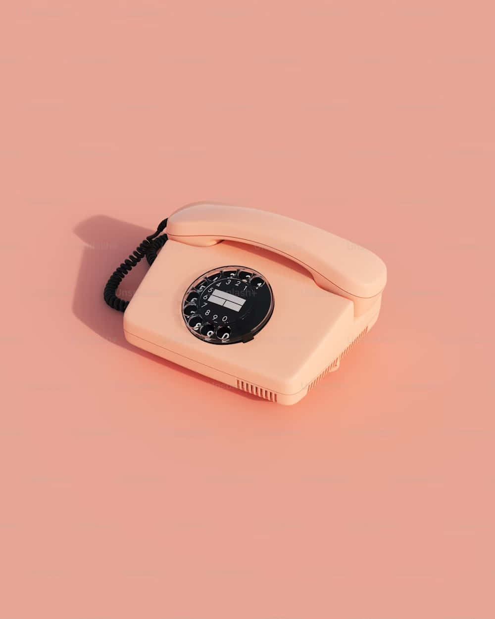 Vintage Pink Rotary Phone Wallpaper