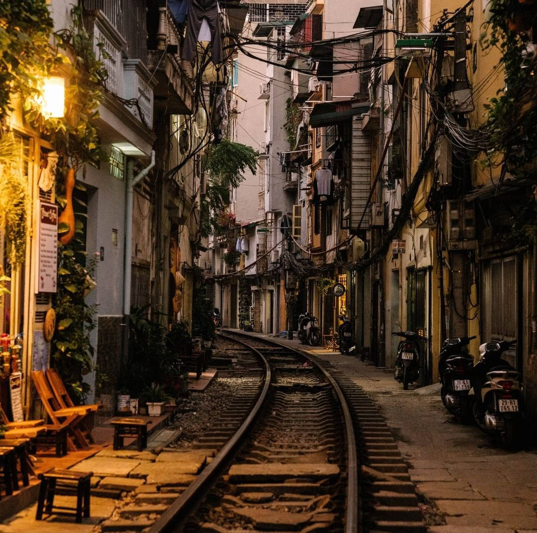 Vintage Railway In Hanoi Wallpaper