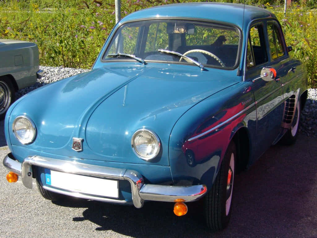 Vintage Renault Dauphine In Pristine Condition Wallpaper