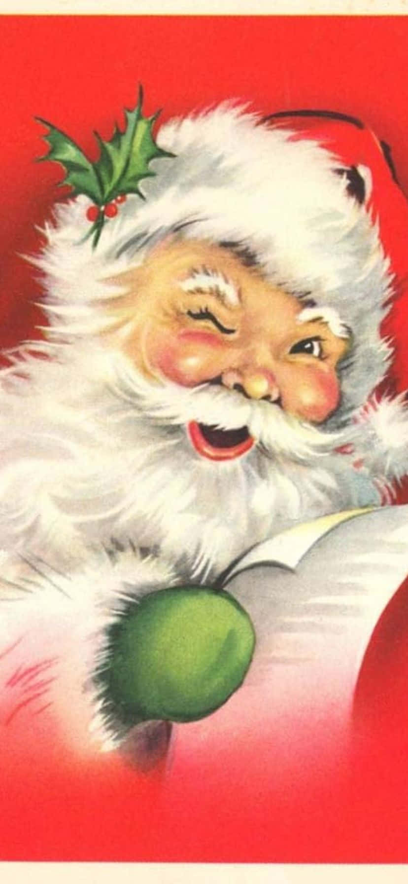 Vintage Santa Claus Portrait1950s Wallpaper