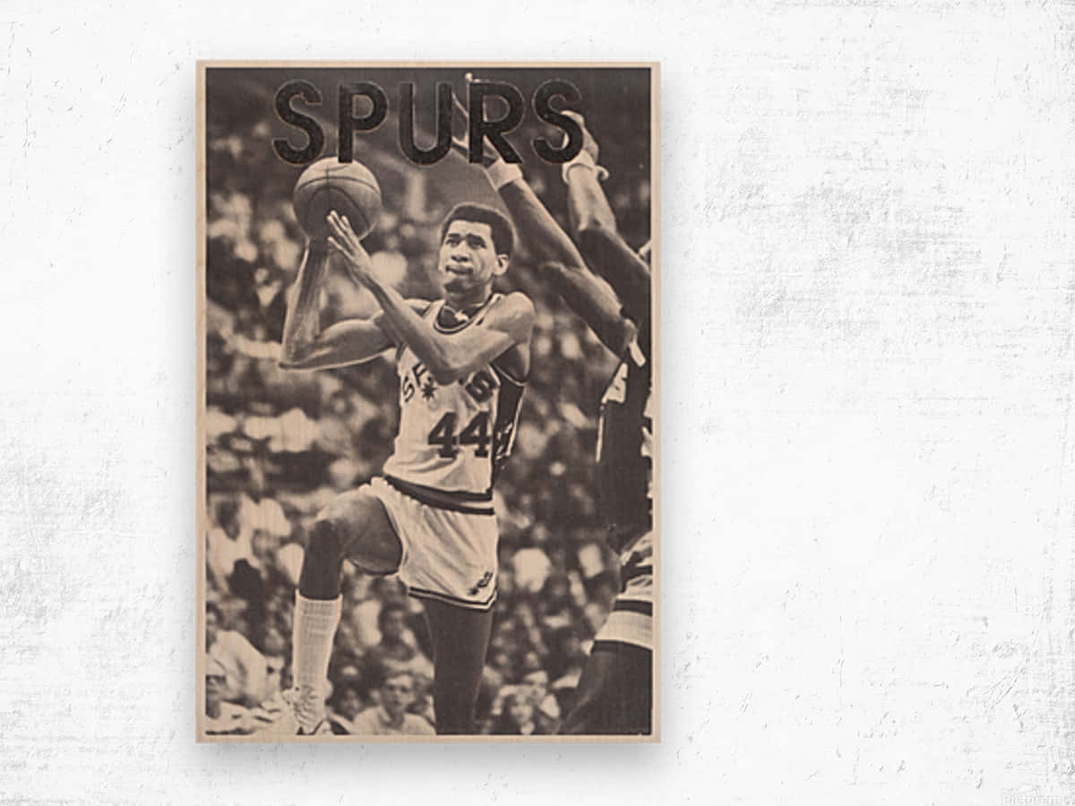 Vintage Sepia George Gervin Basketball Wallpaper