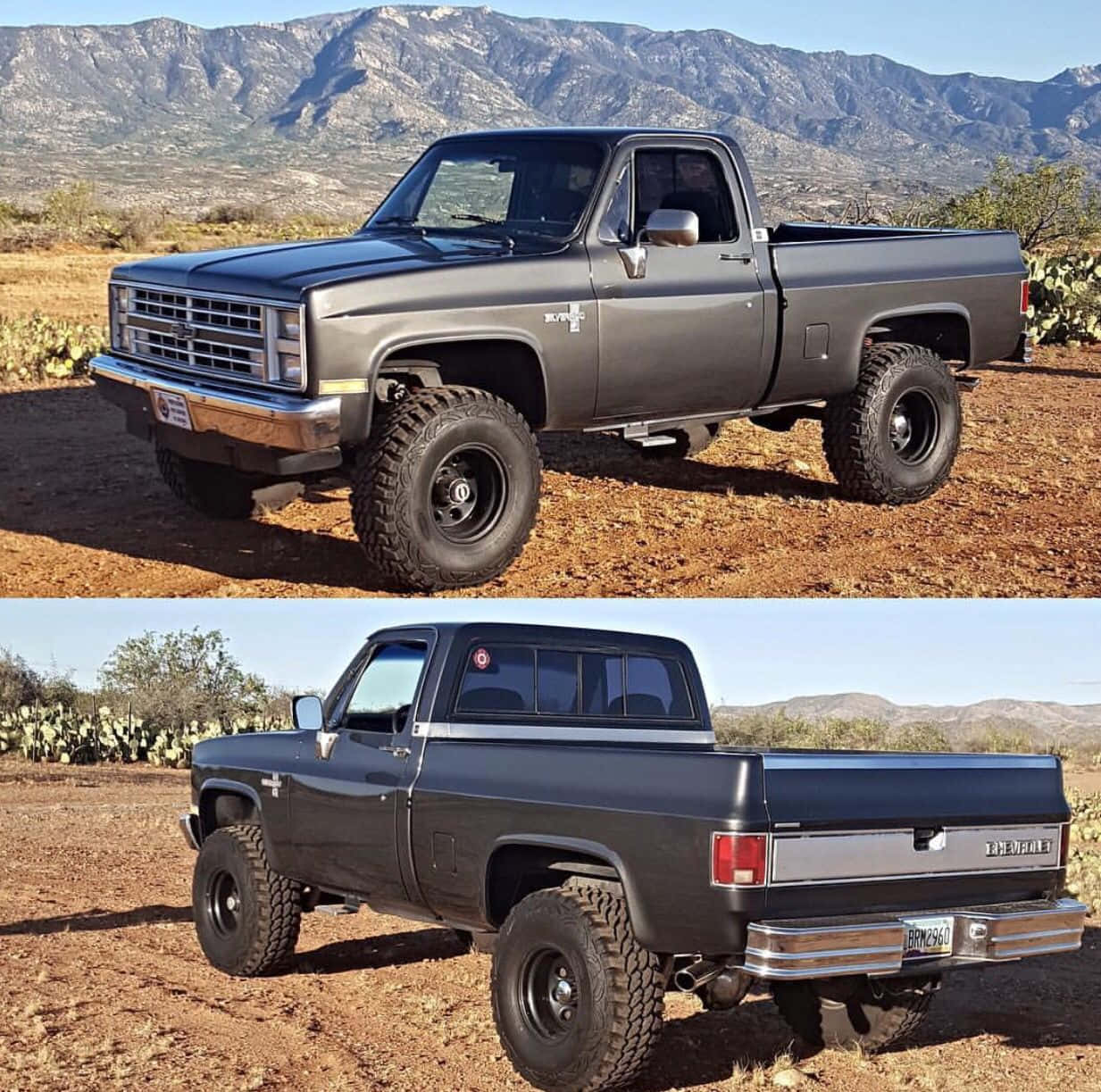 Vintage Square Body Chevy Truck Offroad Wallpaper