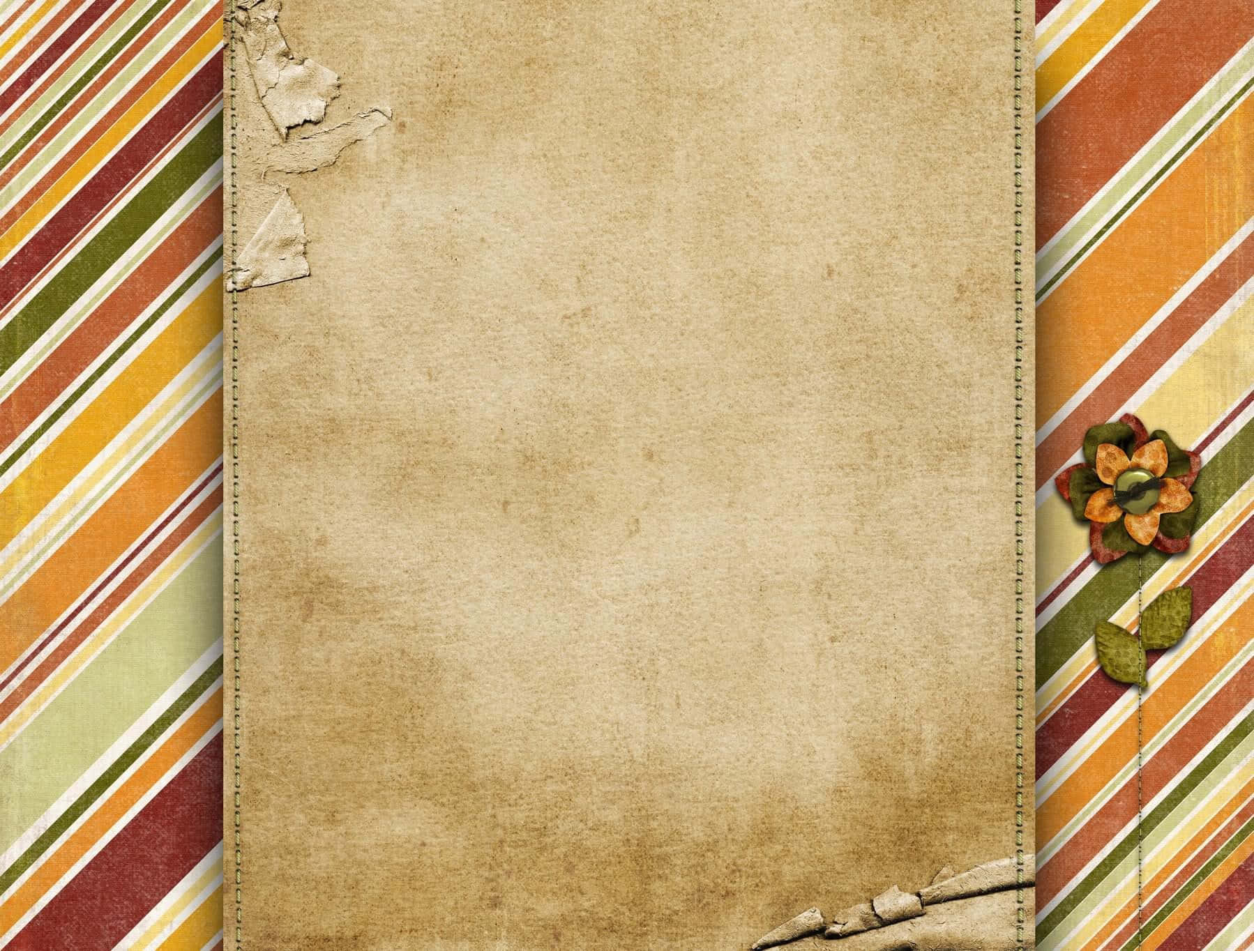 Vintage Striped Border Background Wallpaper