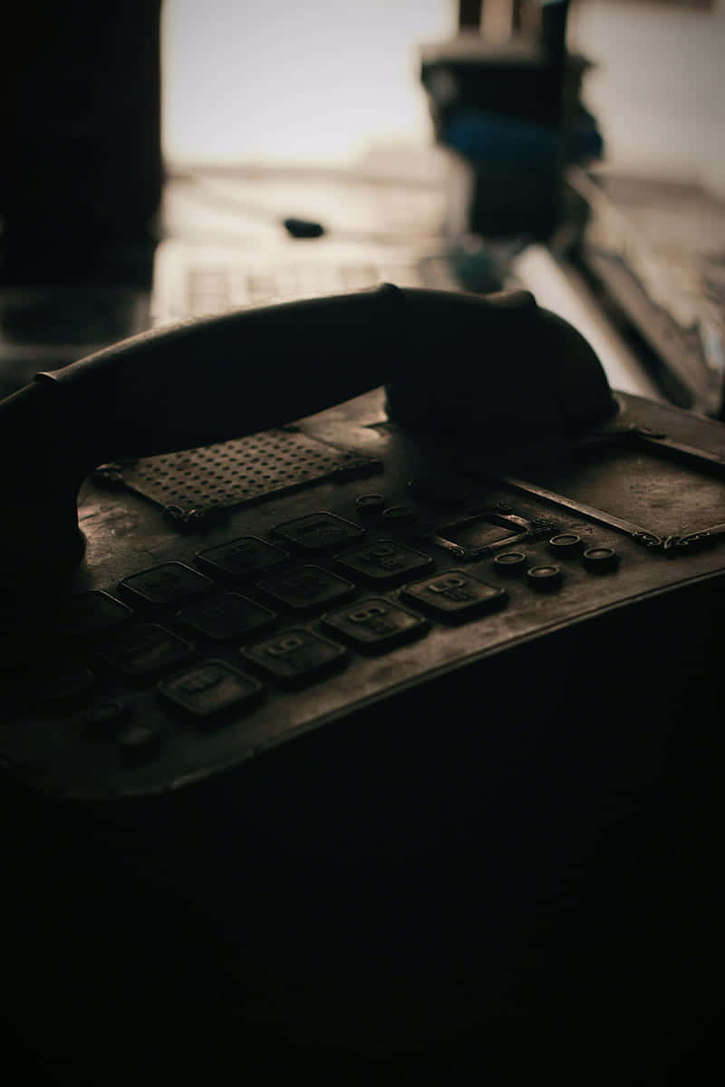 Vintage Telephone Silhouette Wallpaper