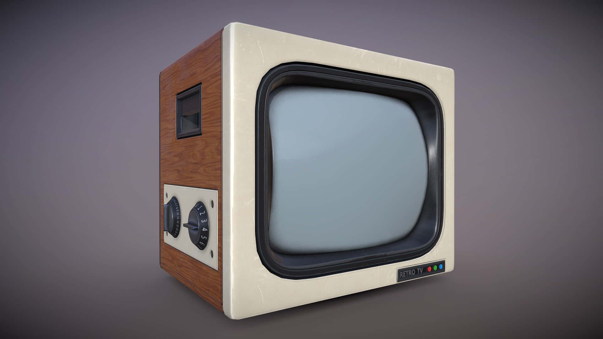 Vintage Television Set With Colorful Display Wallpaper