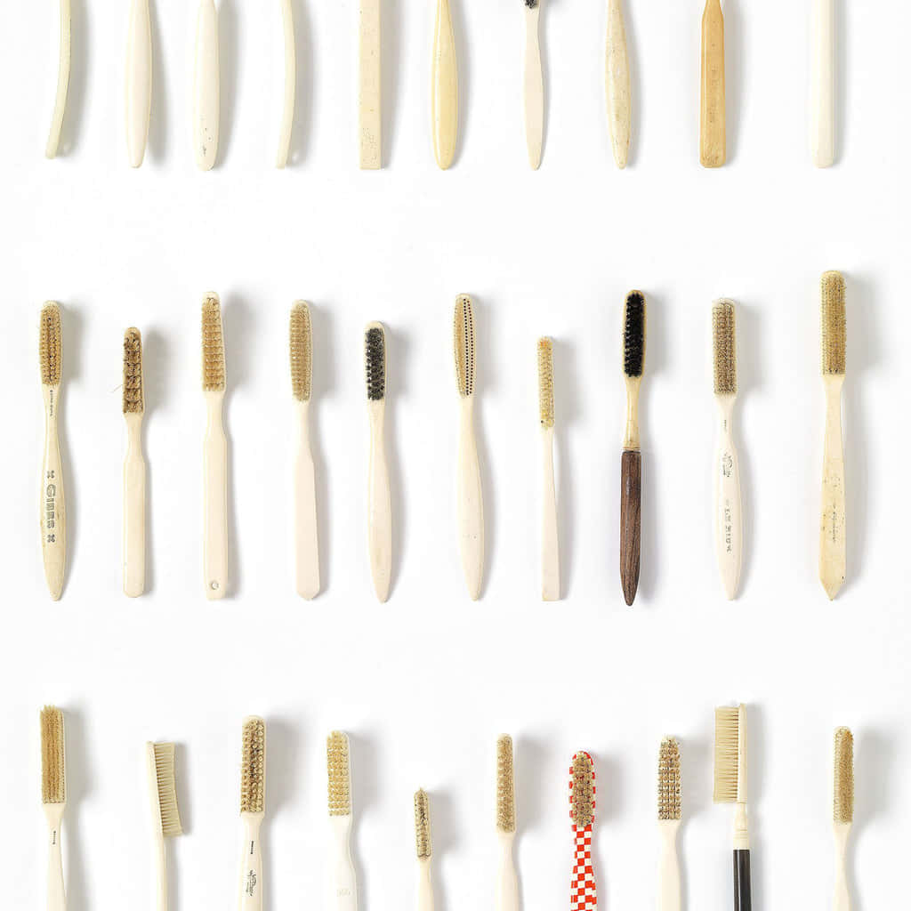 Vintage Toothbrush Collection Wallpaper