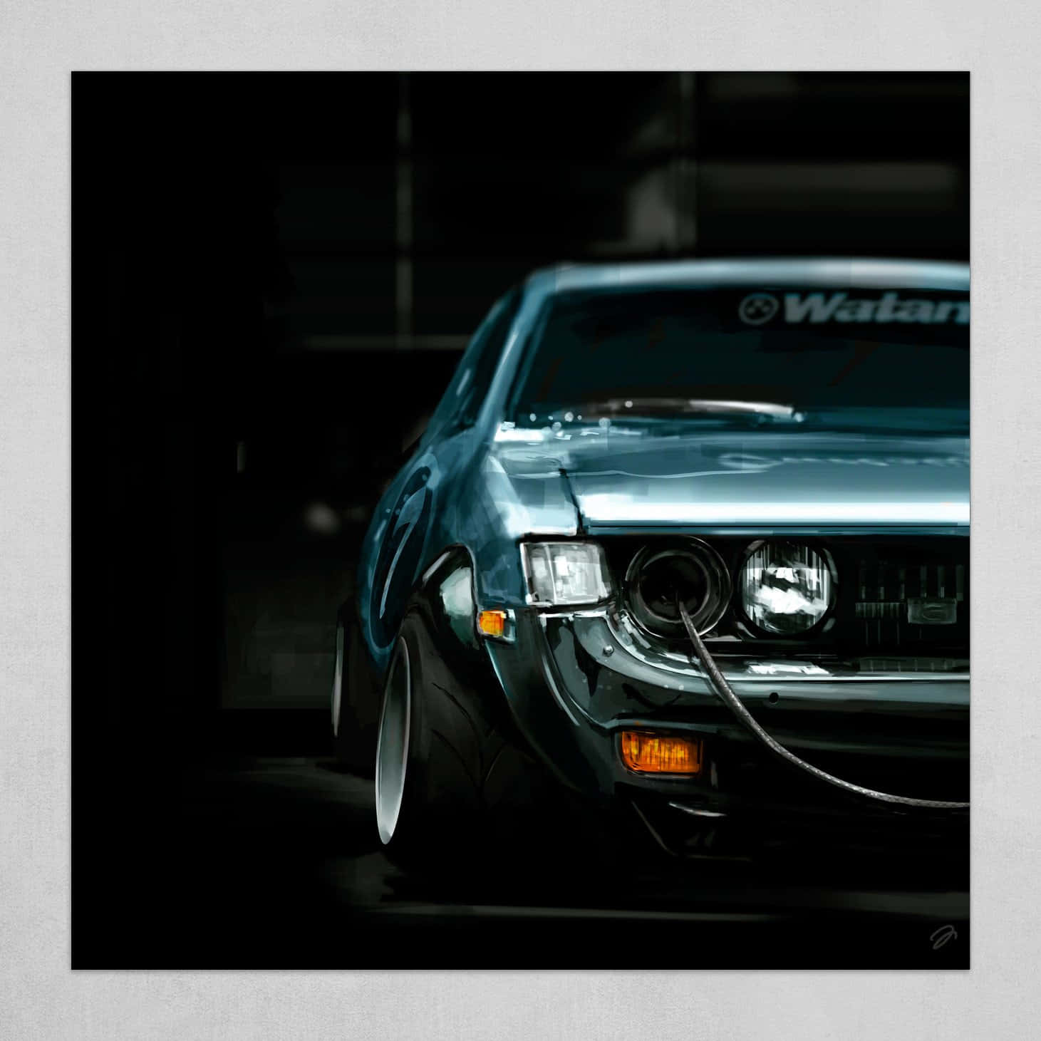 Vintage Toyota Celica In Dark Garage Wallpaper