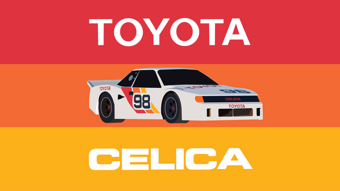 Vintage Toyota Celica Racecar Illustration Wallpaper