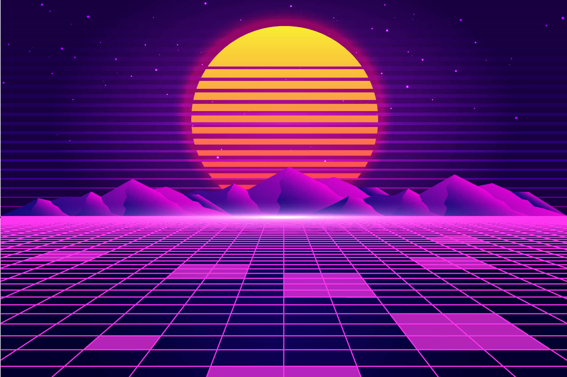 Vintage Vibes With Retro Neon Wallpaper