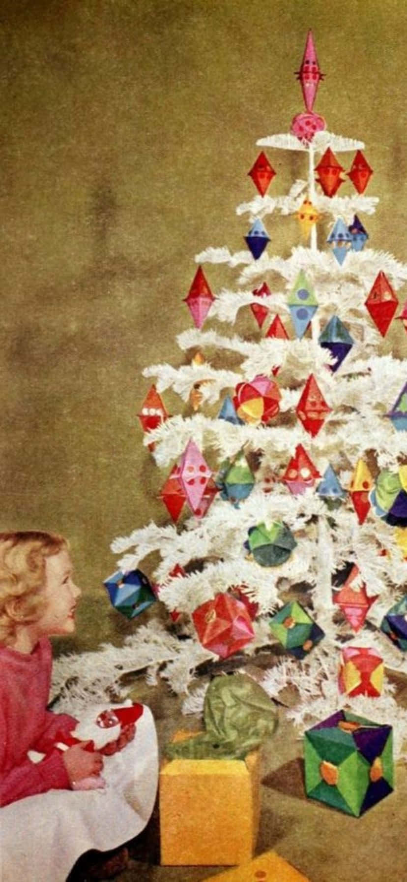 Vintage50s Christmas Moment Wallpaper