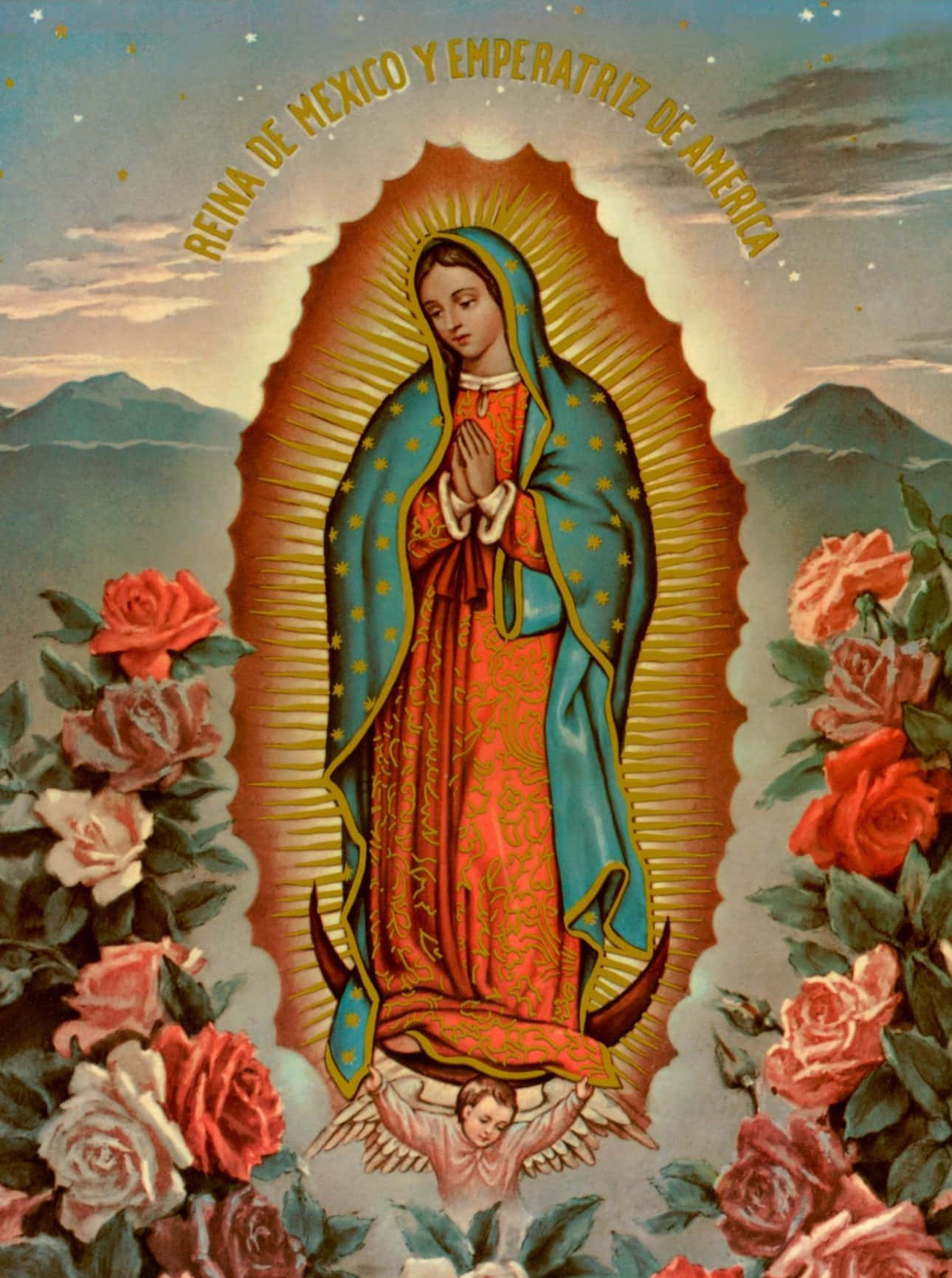 Virginof Guadalupe Iconography Wallpaper