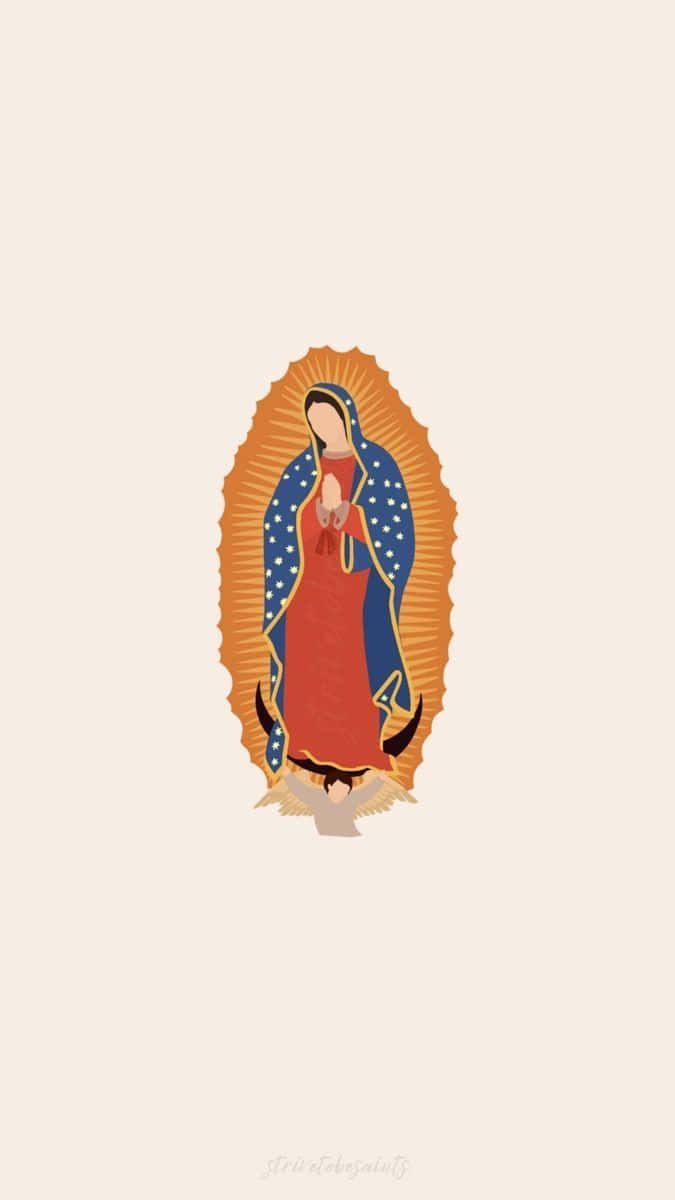 Virginof Guadalupe Illustration Wallpaper