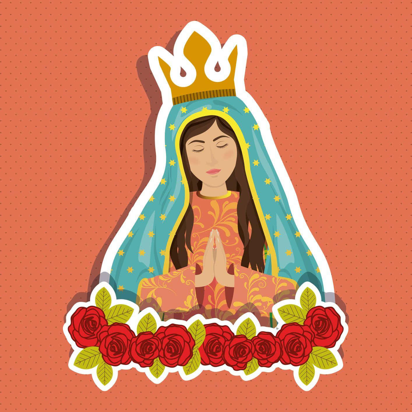 Virginof Guadalupe Illustration Wallpaper