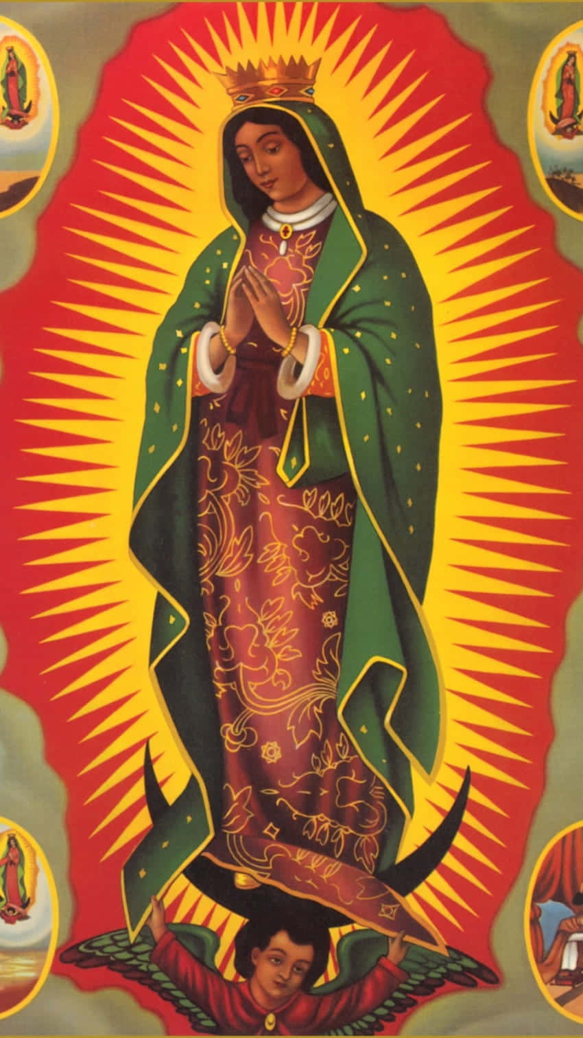 Virginof Guadalupe Illustration Wallpaper