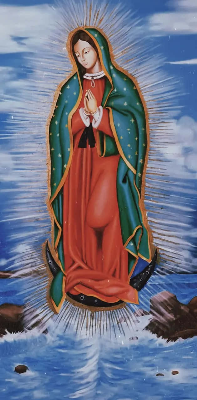 Virginof Guadalupe Painting Wallpaper