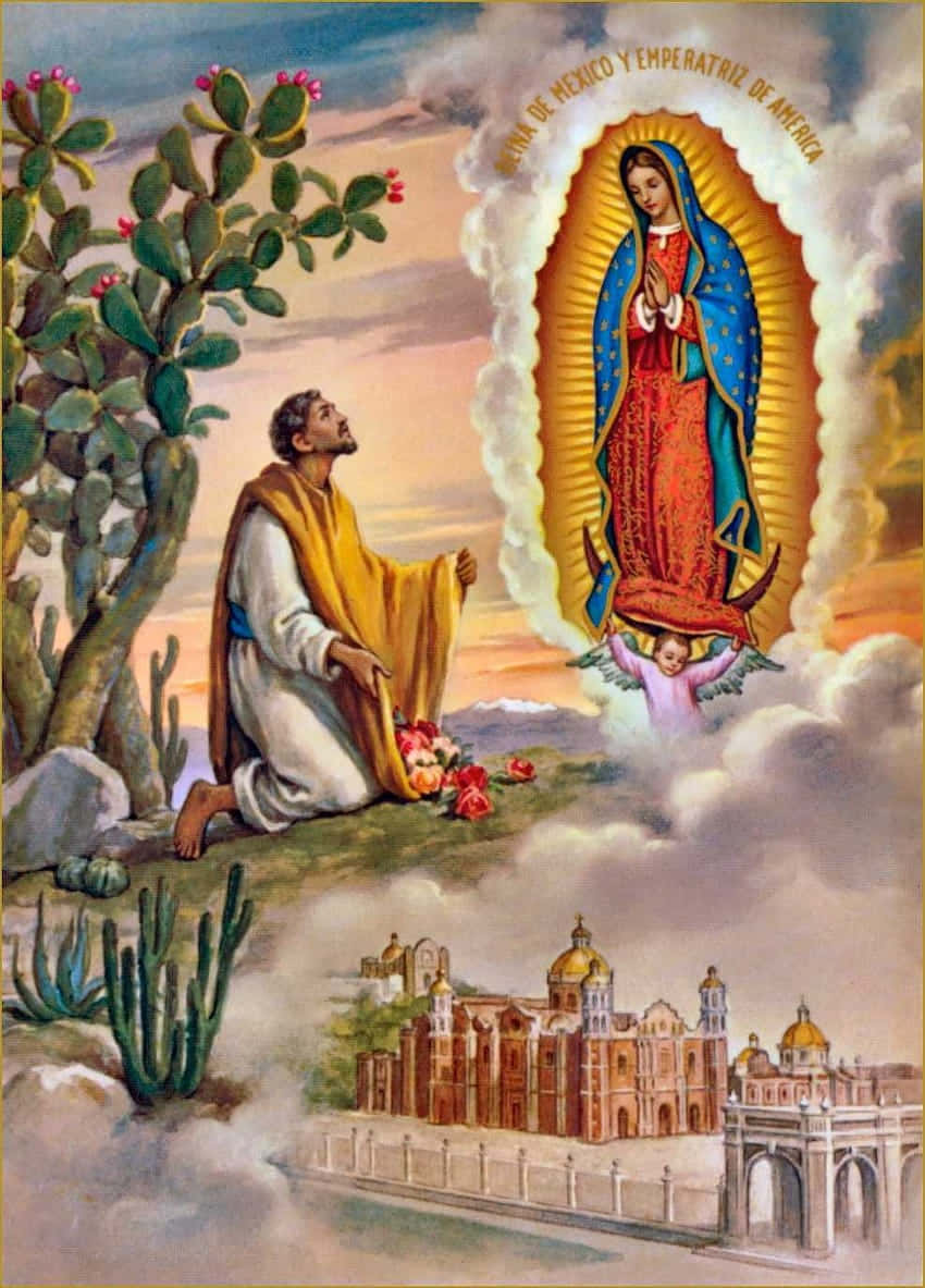 Virginof Guadalupeand Juan Diego Wallpaper