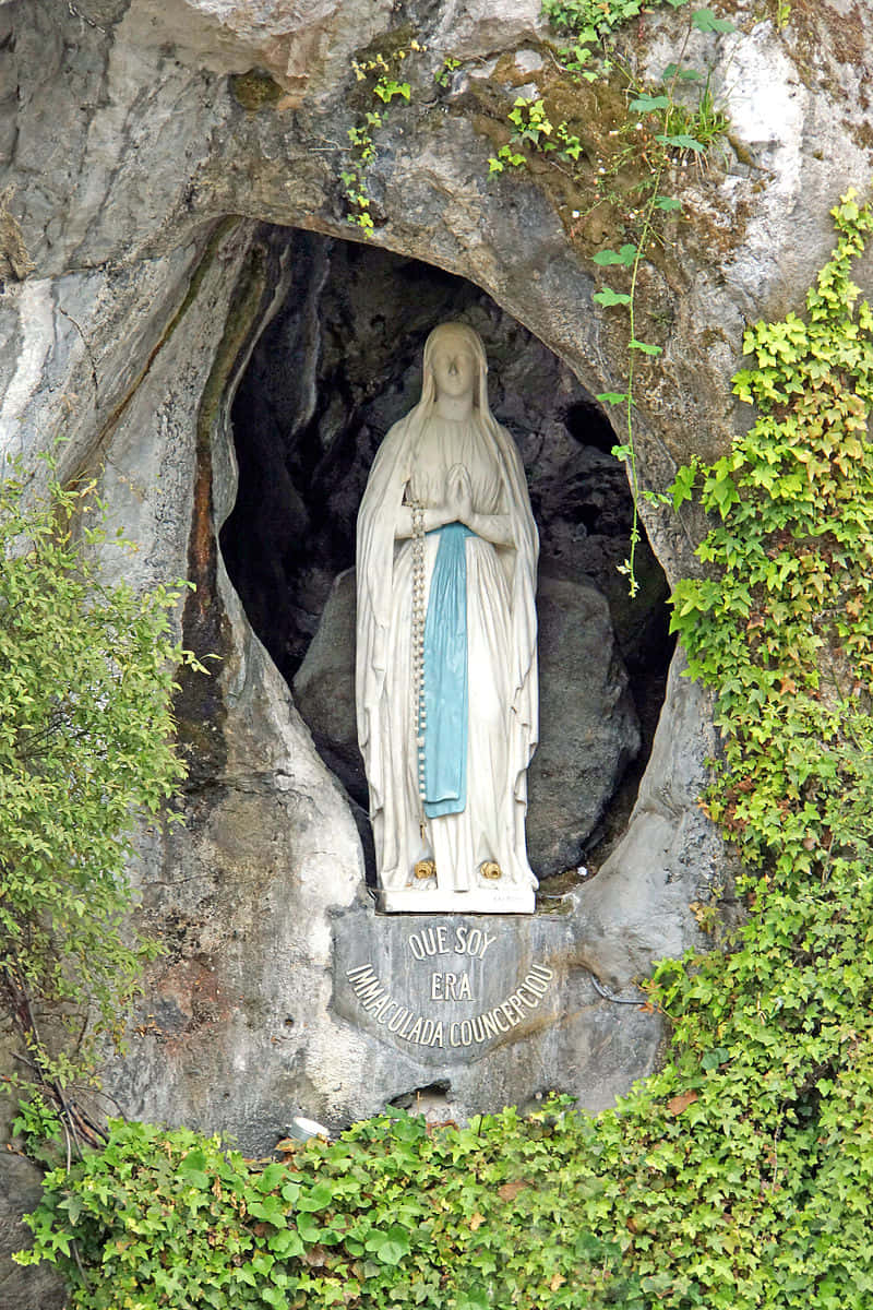 Visitors Experience Tranquility At The Lourdes Sanctuary, France Wallpaper