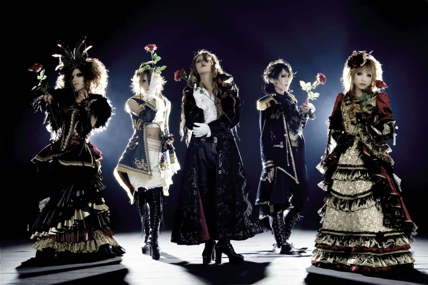 Visual Kei Rock Band In Action Wallpaper