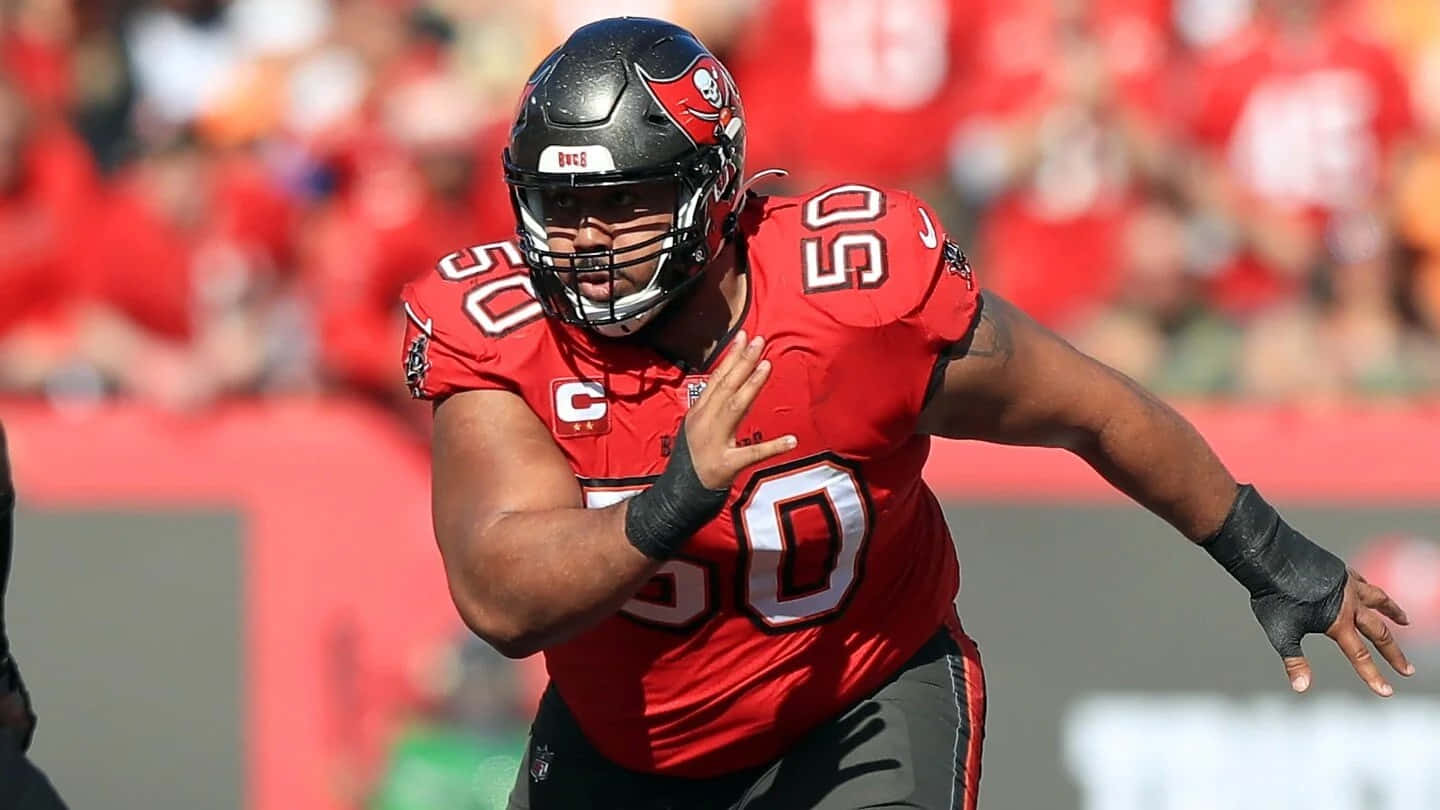 Vita Vea Tampa Bay Buccaneers Action Wallpaper