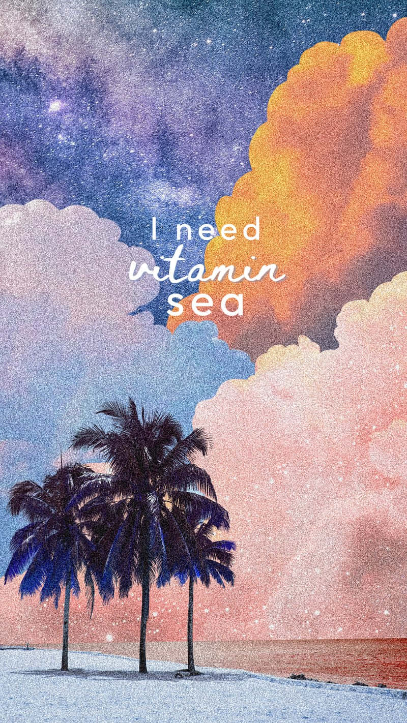 Vitamin Sea Beach Aesthetic Wallpaper