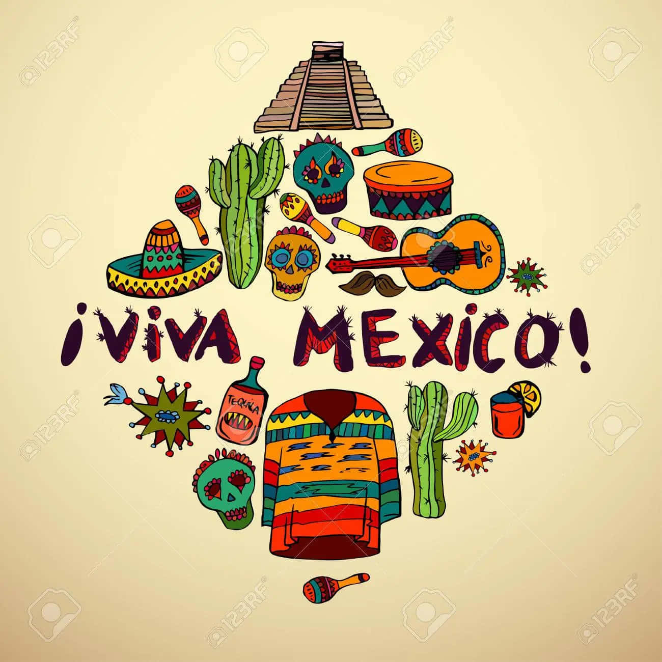 Viva Mexico! Celebrate The Culture, Heritage And Spirit Of This Beautiful Nation. Wallpaper