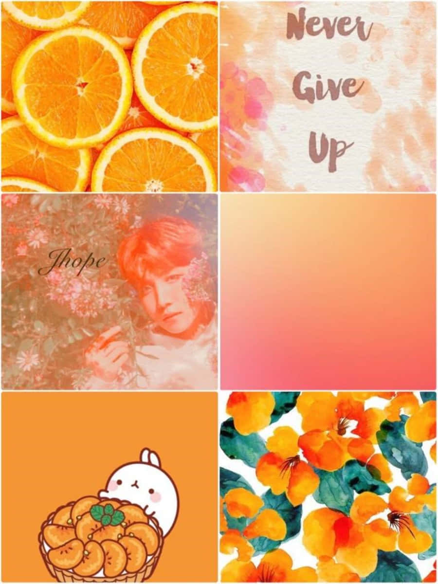 Vivid Shades Of Pastel Orange Wallpaper