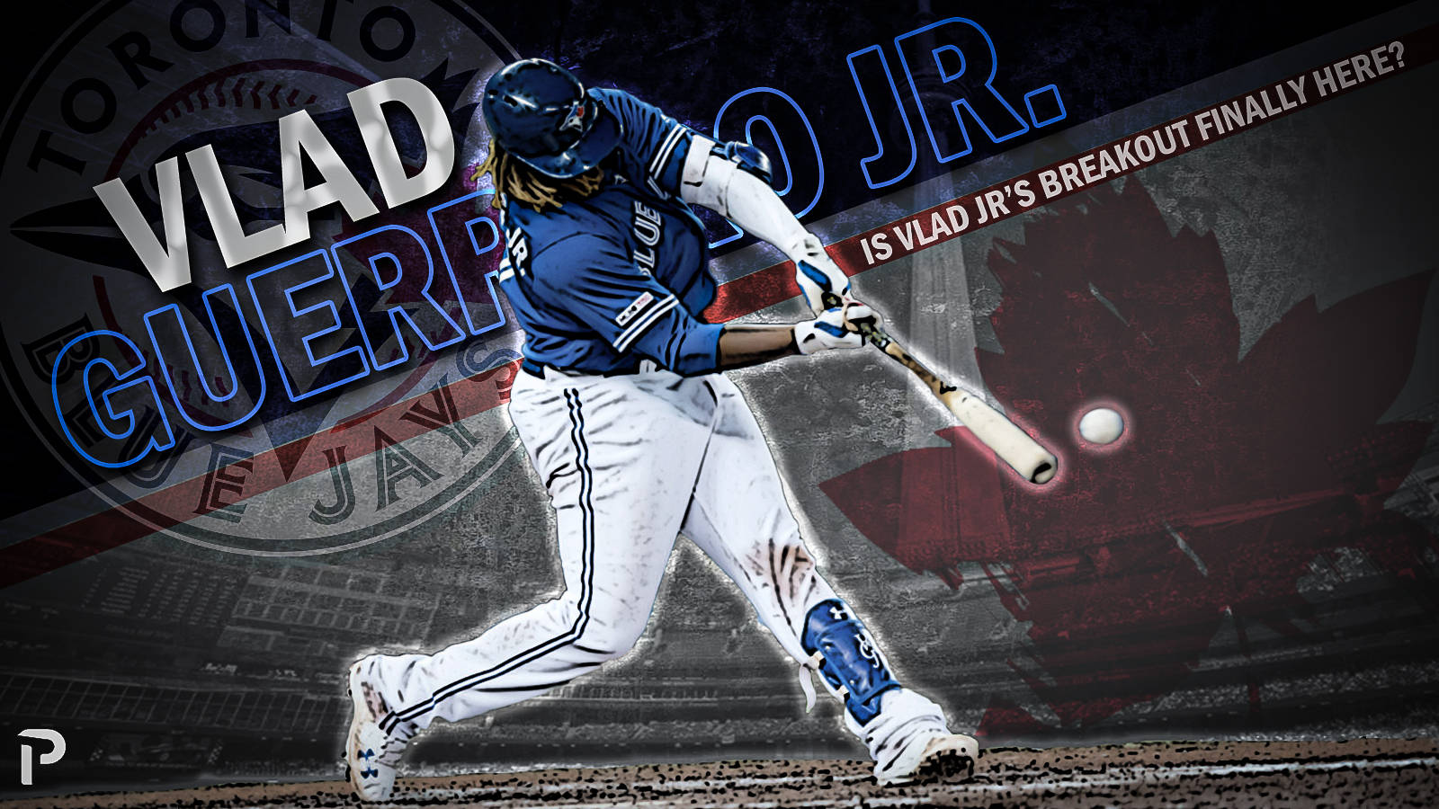 Vladimir Guerrero Jr Hitting A Home Run Wallpaper