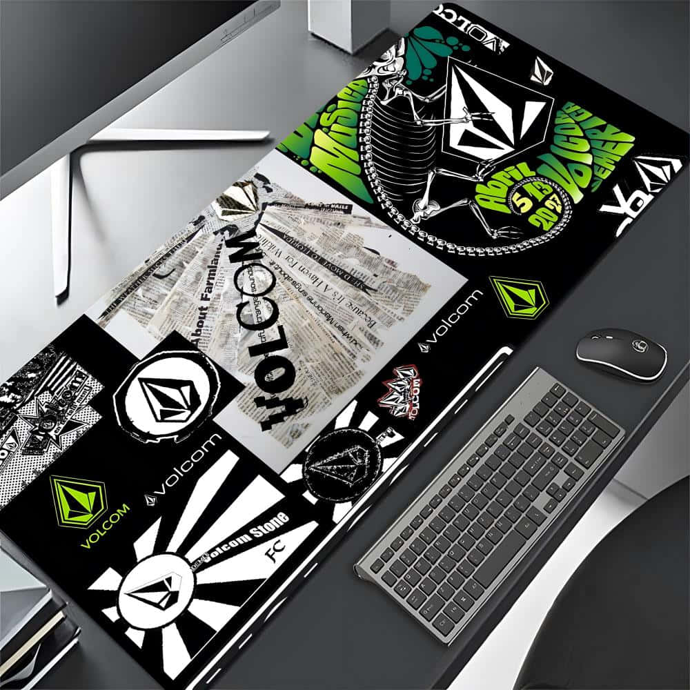 Volcom Branded Deskwith Accessories Wallpaper