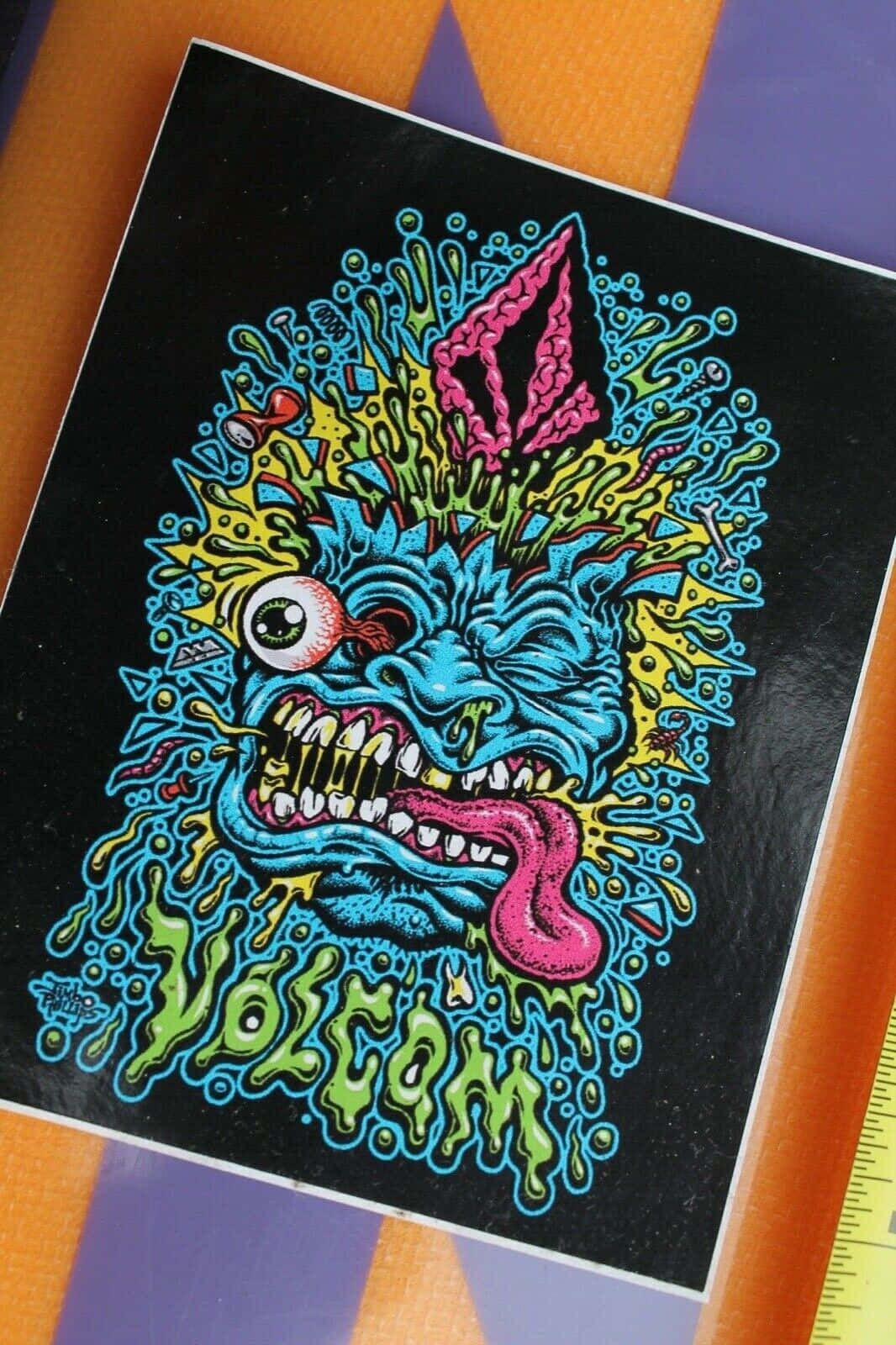 Volcom Colorful Monster Artwork Sticker Wallpaper